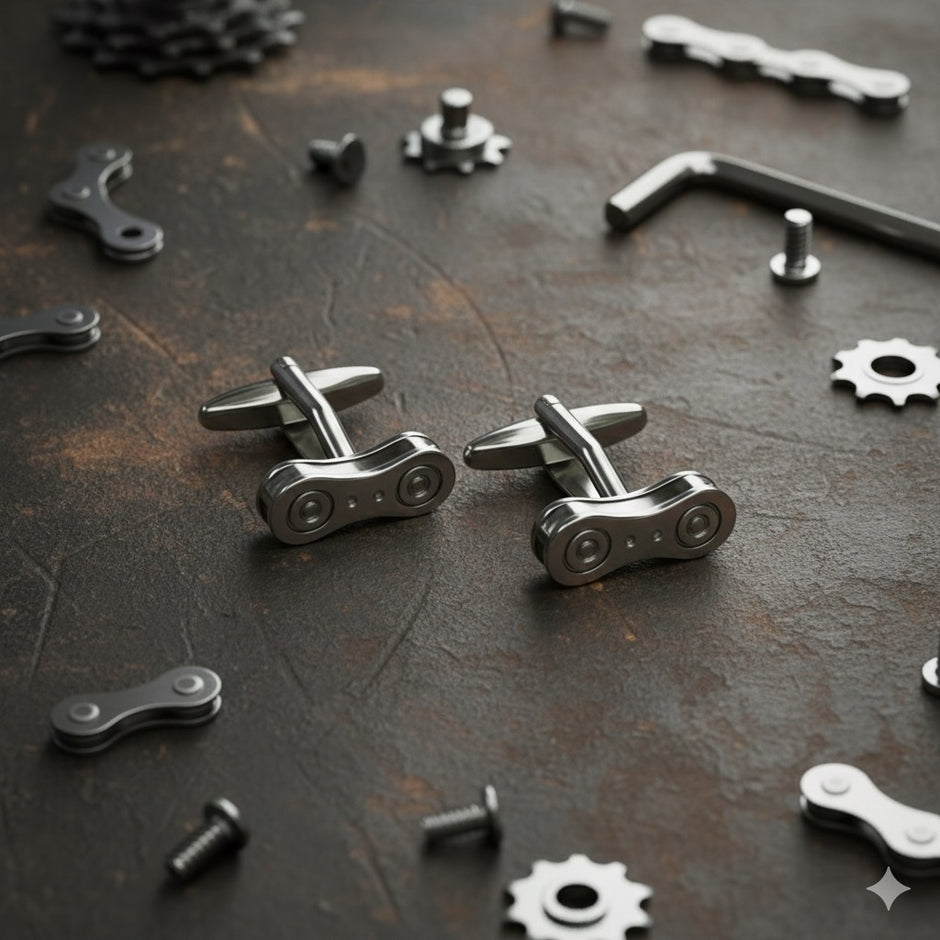 Personalised Bicycle Chain Link Cufflinks