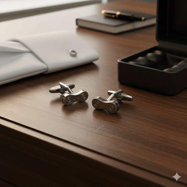Personalised Bicycle Chain Link Cufflinks