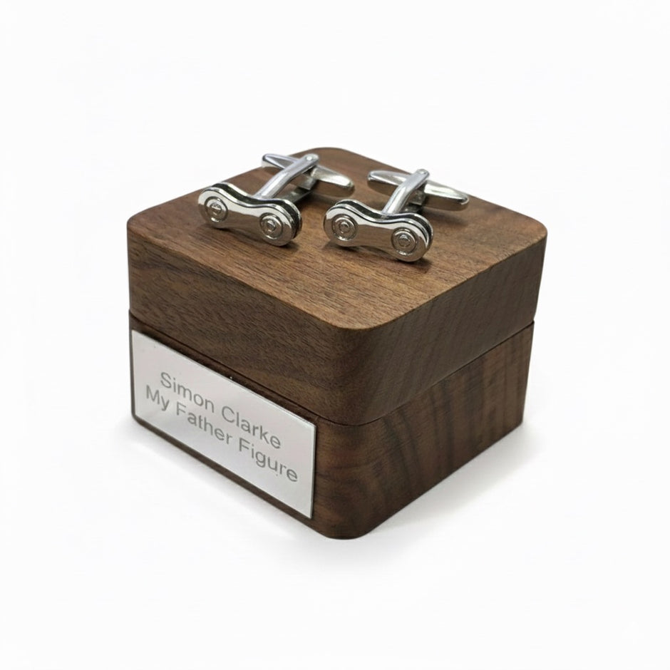 Personalised Bicycle Chain Link Cufflinks