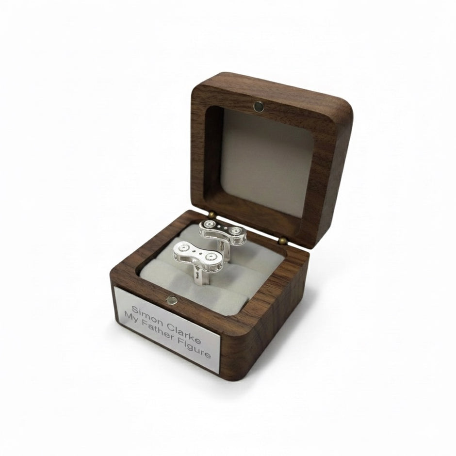Personalised Bicycle Chain Link Cufflinks