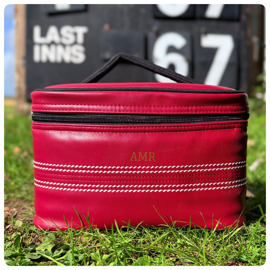 Personalised Red Cricket Insulated Lunch Bag