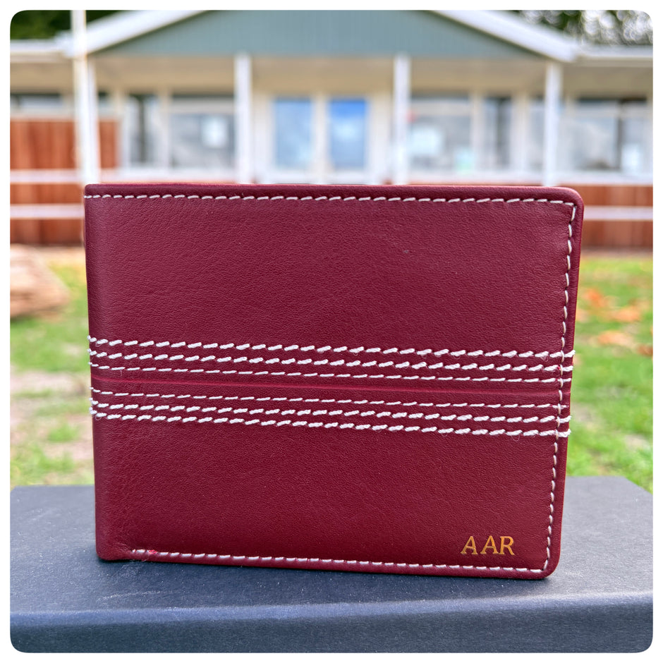 Leather Cricket Ball Wallet