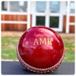 Personalised Half Cricket Ball Bottle Opener - Monogrammed Leather Cricket Gift