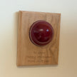 Personalised Cricket Ball Gift On Solid Oak Plaque | Cricket Award | End Of Season Prize