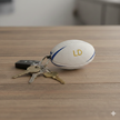 Rugby Ball Keyring - Handmade Rugby Gift for Fans