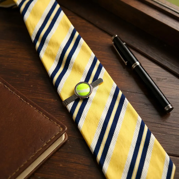 Personalised Tennis Ball Tie Slide/Bar