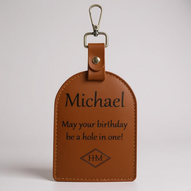Personalised PU Leather Golf Tee Holder | Stylish, Eco-Friendly Gift for Golfers