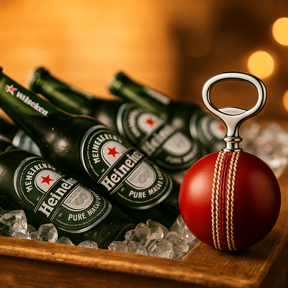 Personalised Cricket Ball Bottle Opener, Full Size Ball