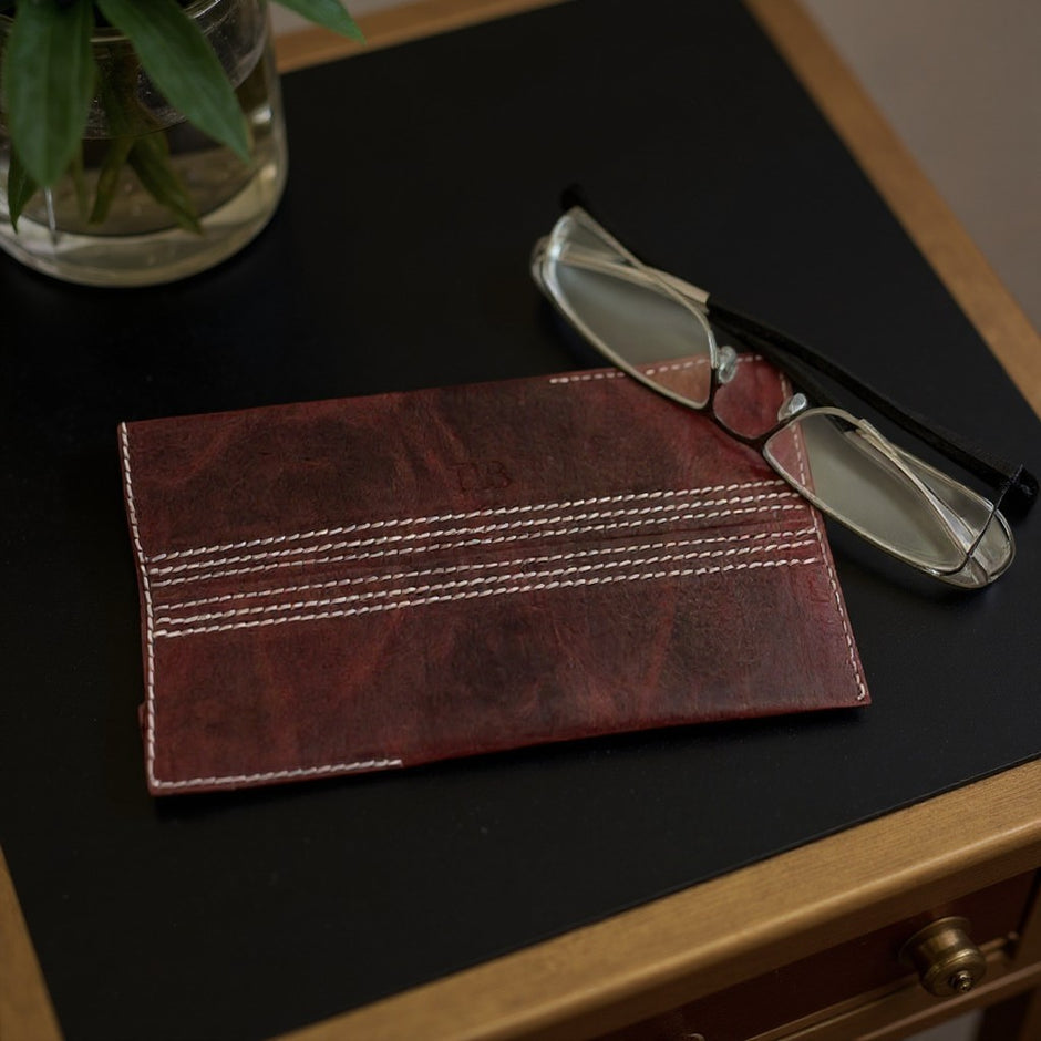 Personalised Leather Cricket Glasses Case
