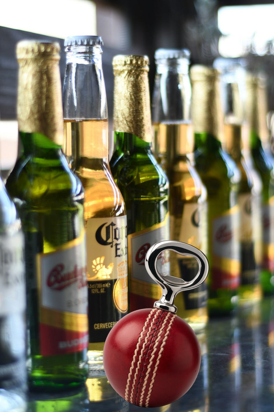 Personalised Cricket Ball Bottle Opener, Full Size Ball