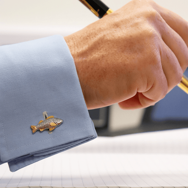 Personalised Two Tone Fish Cufflinks