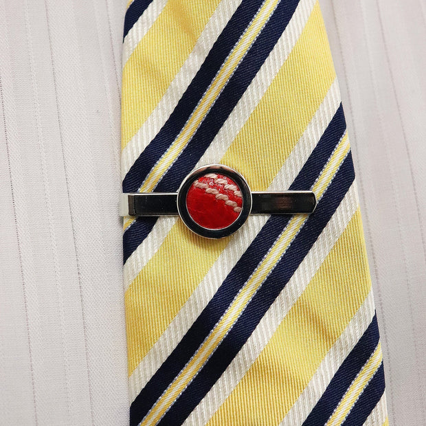 Personalised Cricket Ball Tie Slide/Bar