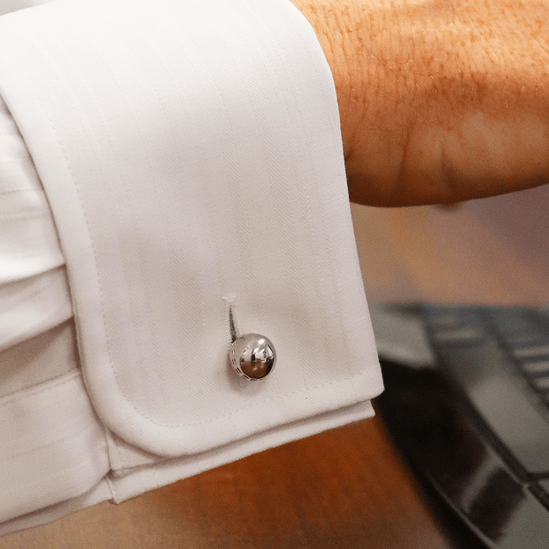 Personalised Cricket Bat & Ball Silver Cufflinks