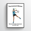 Personalised Female Tennis Print