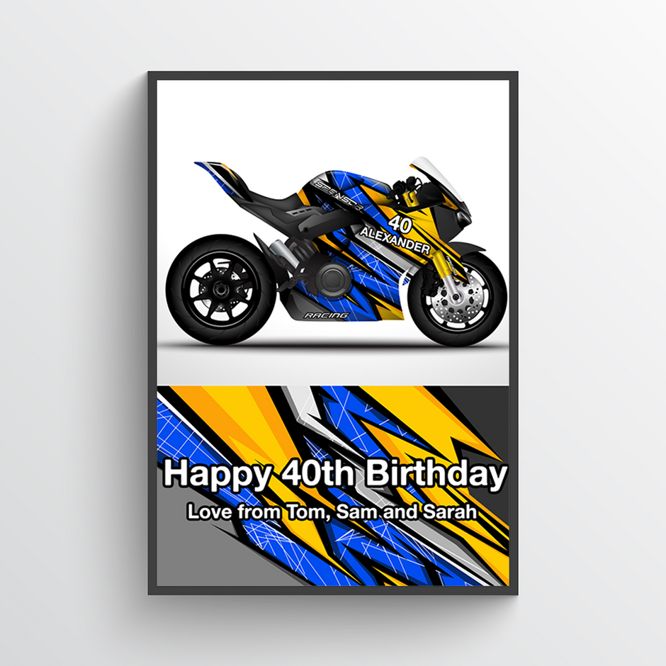 Personalised Motorcycle Print