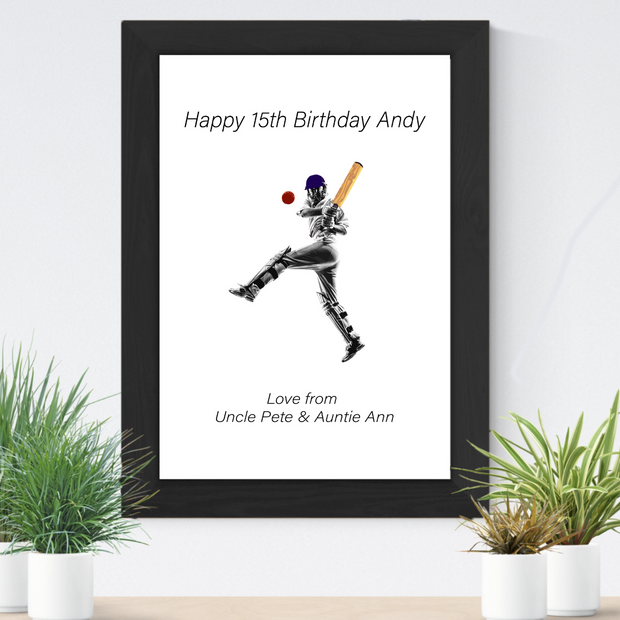 Personalised Cricket Print