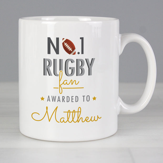 Personalised No1 Rugby Fan Mug