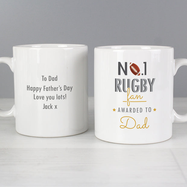 Personalised No1 Rugby Fan Mug