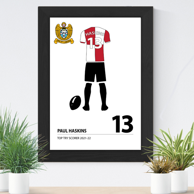 Personalised Rugby Kit Print (Quarters)