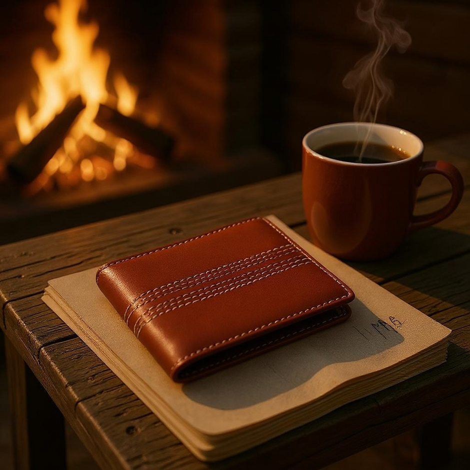 Personalised Vintage Leather Cricket Wallet