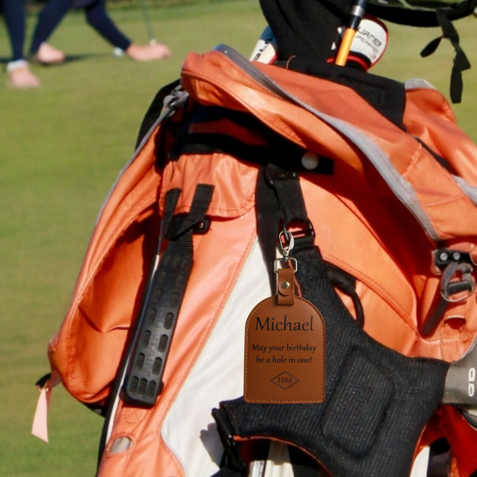 Personalised PU Leather Golf Tee Holder | Stylish, Eco-Friendly Gift for Golfers