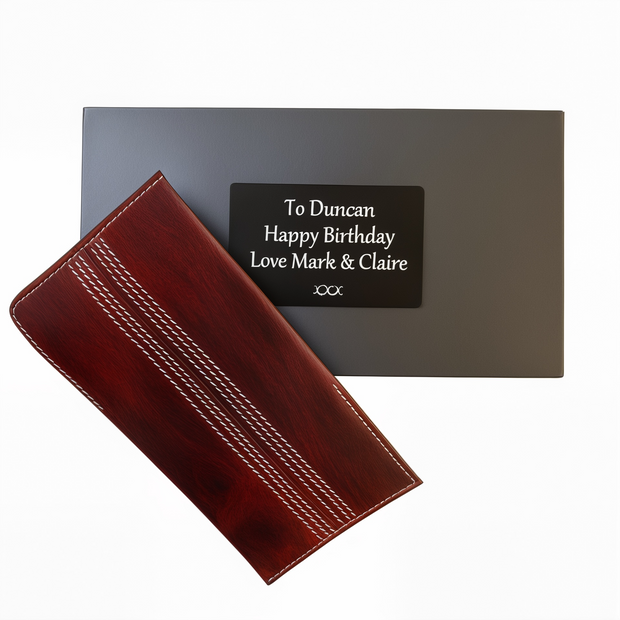 Personalised Leather Cricket Glasses Case