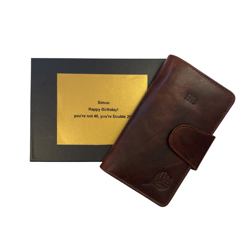 Personalised Leather Darts Wallet Case
