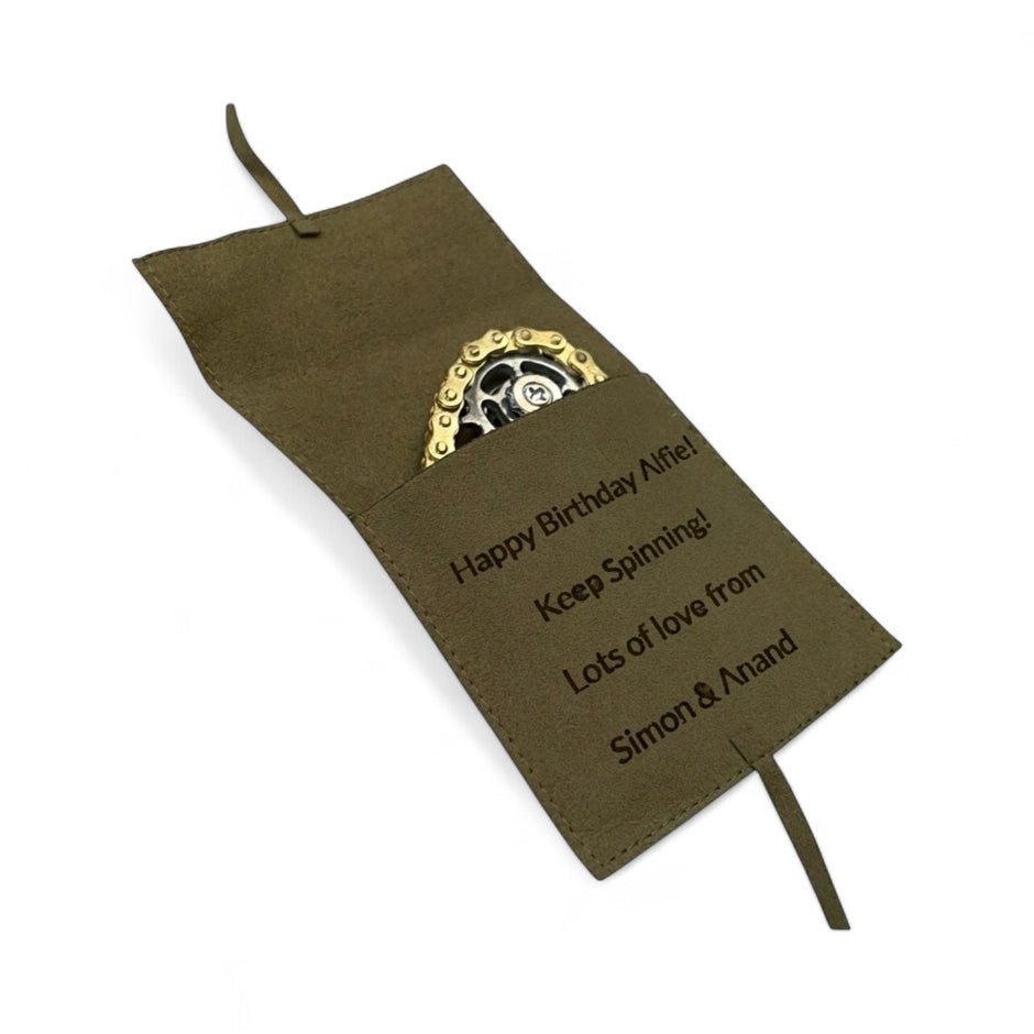 Personalised Cycling Gadget with Calf Leather Pouch | The Perfect Gift for Cyclists