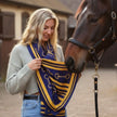 Snaffle Bit Print Scarf (Navy Blue & Yellow)