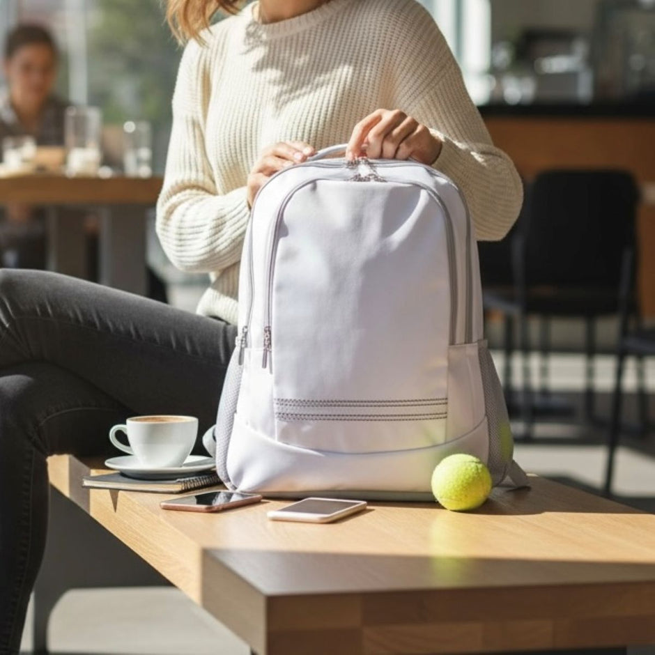 Tennis White Rucksack