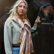 Snaffle Bit Print Scarf (Camel & Cream)
