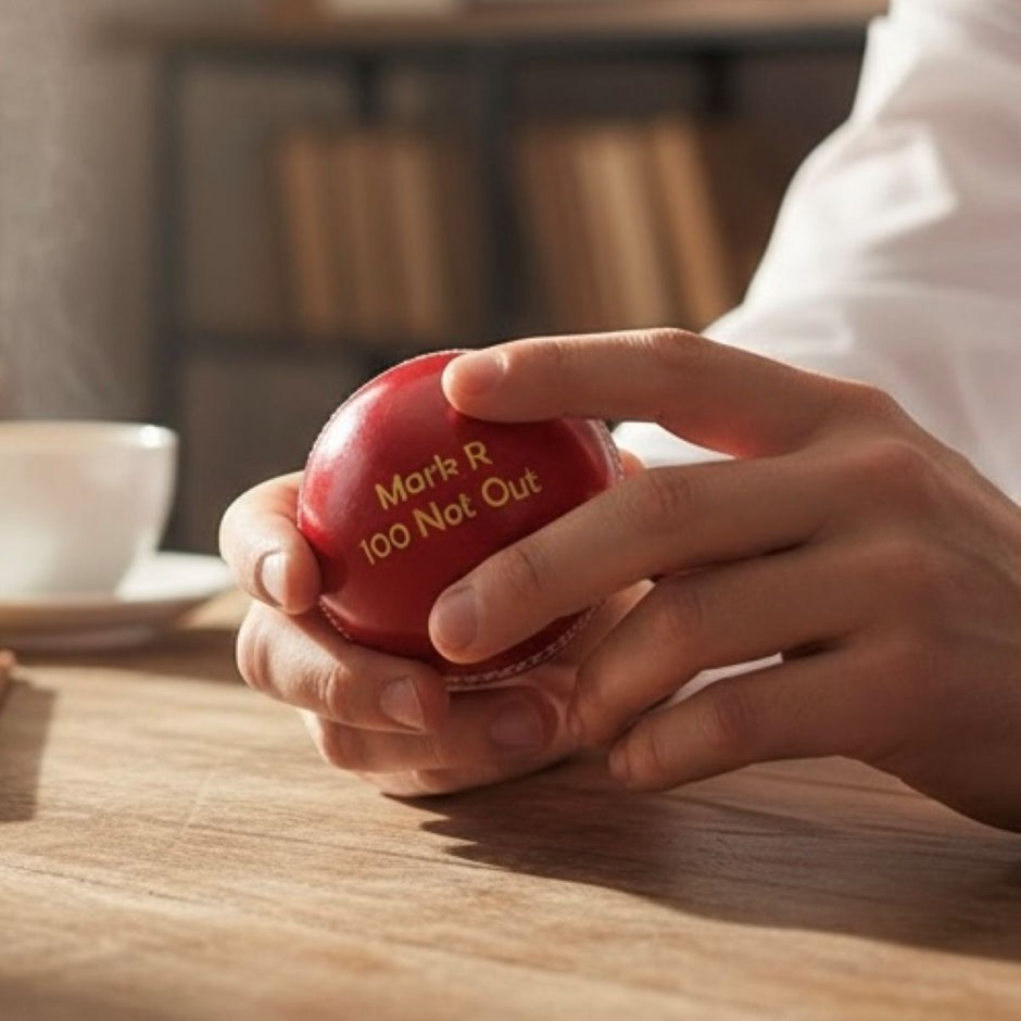 Personalised Vintage Leather Cricket Ball