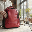 Personalised Cricket Red Rucksack