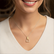 Personalised Sterling Silver and Gold Stirrup Necklace