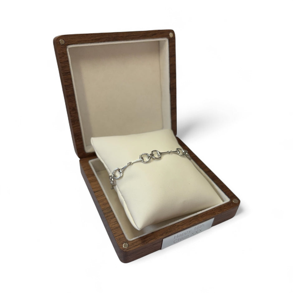 Petite Sterling Silver Snaffle Bit Bracelet