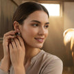 Sterling Silver & Rose Gold Equestrian Stirrup Earrings
