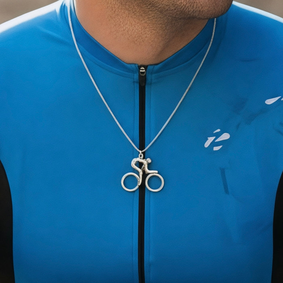 Personalised Cycling Necklace For Bike Enthusiasts