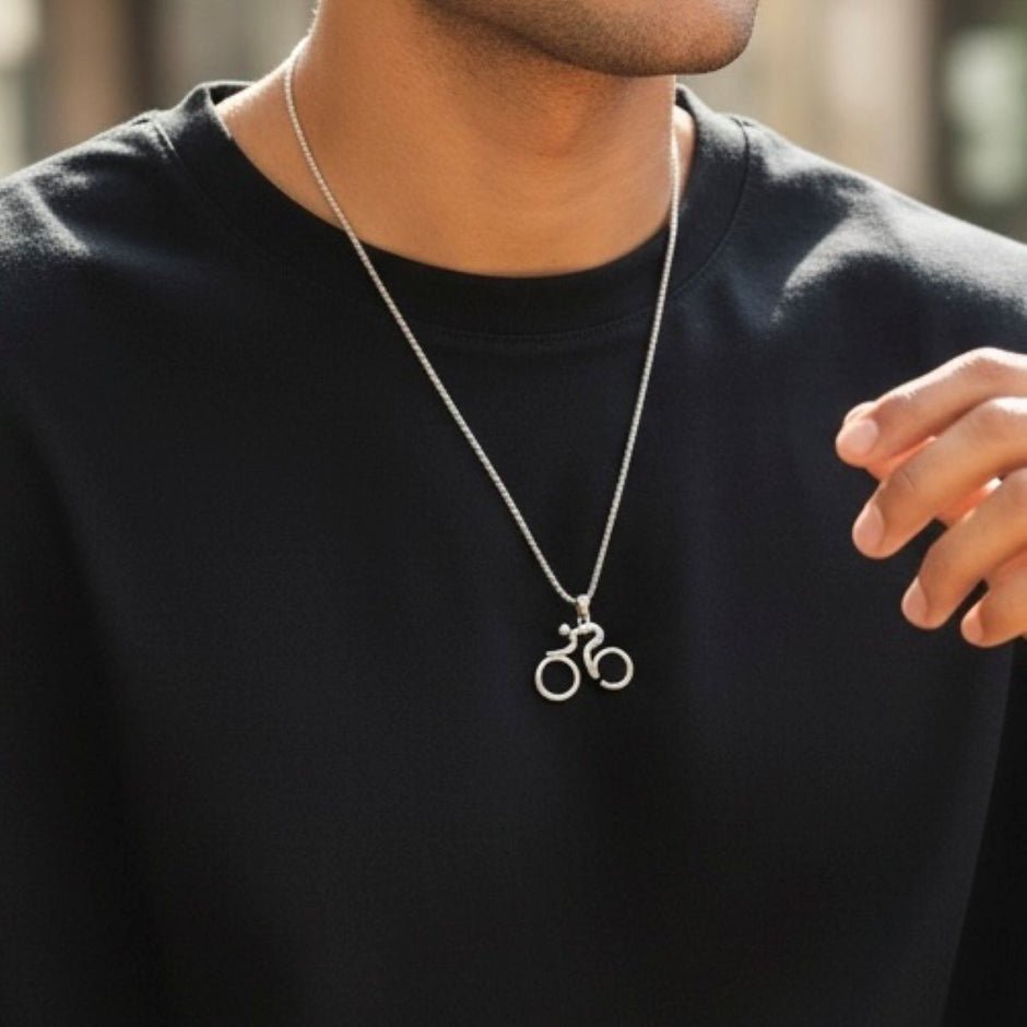 Personalised Cycling Necklace For Bike Enthusiasts