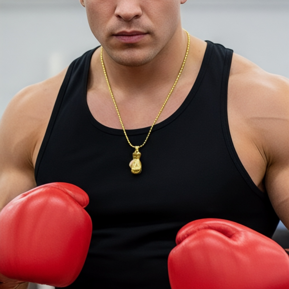 Personalised Boxing Glove Necklace, Various Colours