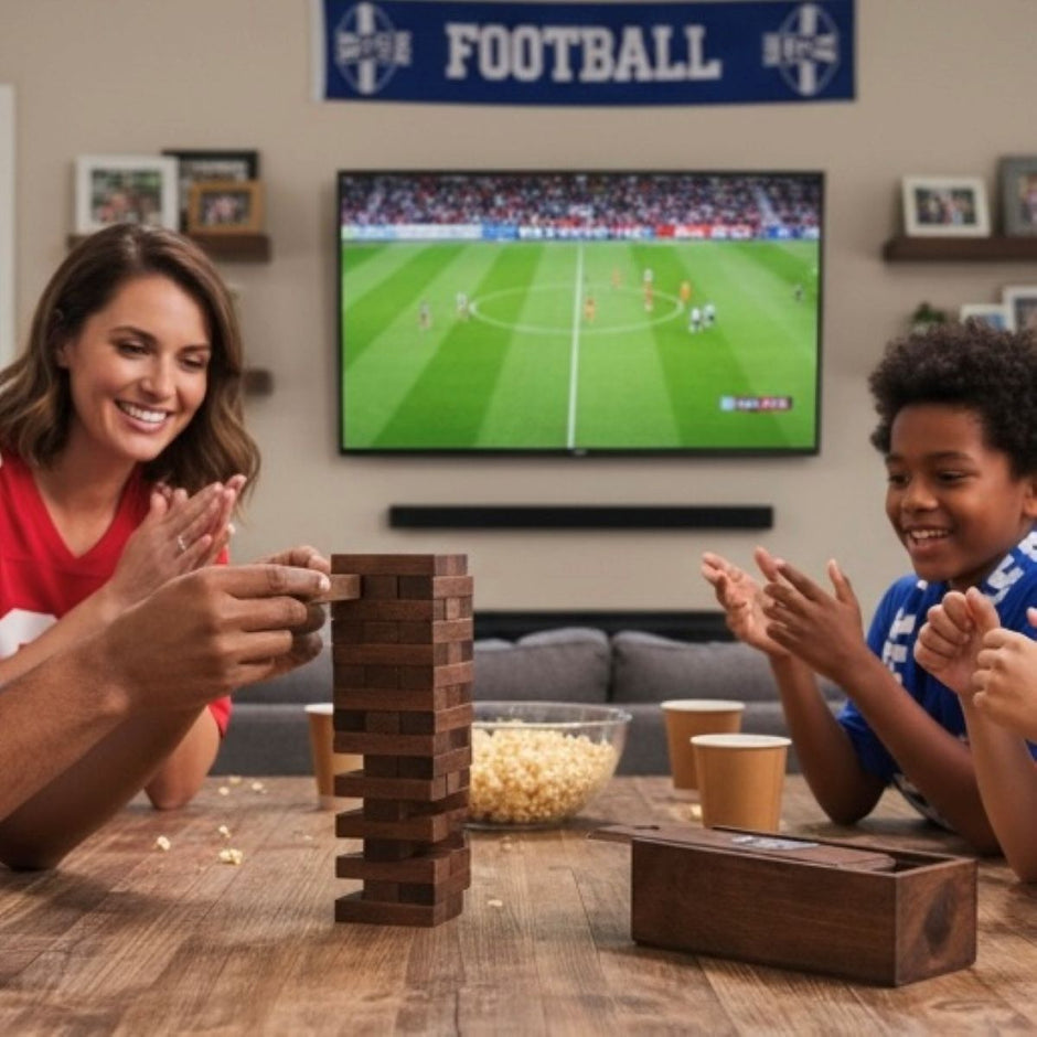 Football Tour Bus Personalised Jenga