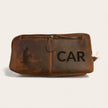 Personalised Buffalo Leather Washbag