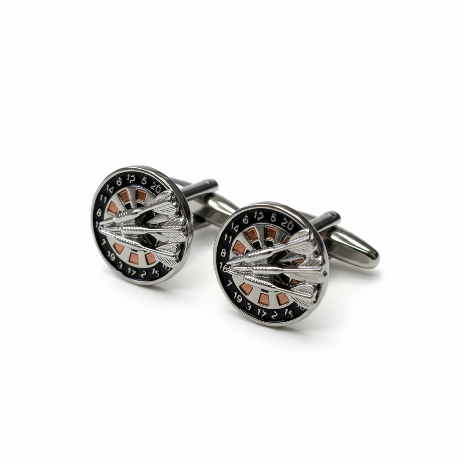 Personalised Dartboard With Darts Cufflinks