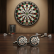 Personalised Dartboard With Darts Cufflinks