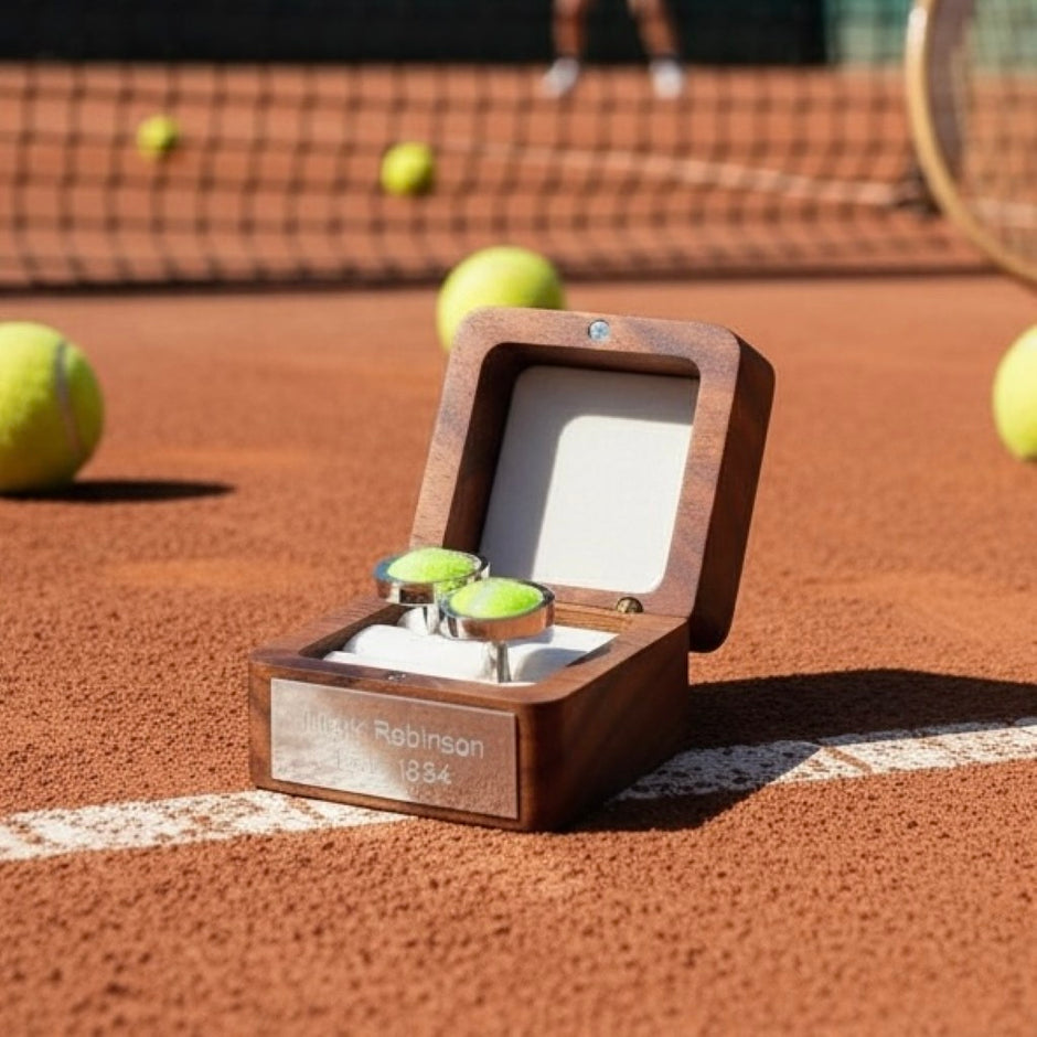 Personalised Tennis Ball Cufflinks