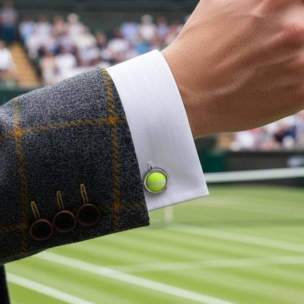 Personalised Tennis Ball Cufflinks