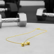 Personalised Dumbbell Necklace (Gold)