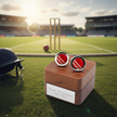 Personalised Cricket Ball Leather Cufflinks