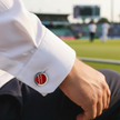 Personalised Cricket Ball Leather Cufflinks