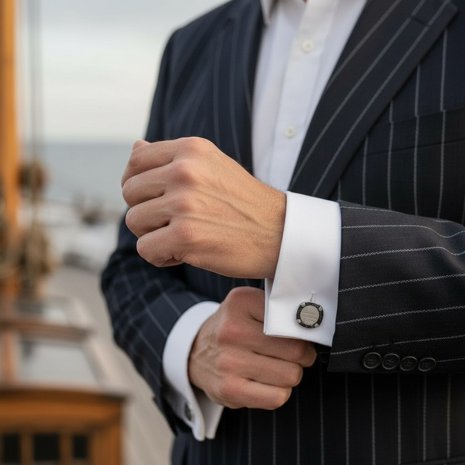 Personalised Porthole Sailing Cufflinks