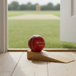 Personalised Cricket Ball Doorstop – Handmade in Oak